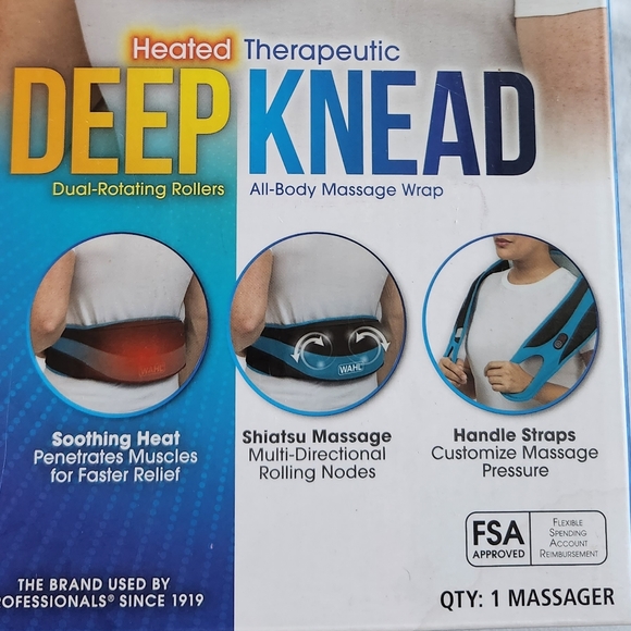 Wahl Deep Knead Heated Massage Wrap Pain Relief Therapy Model 4270 - Picture 7 of 12